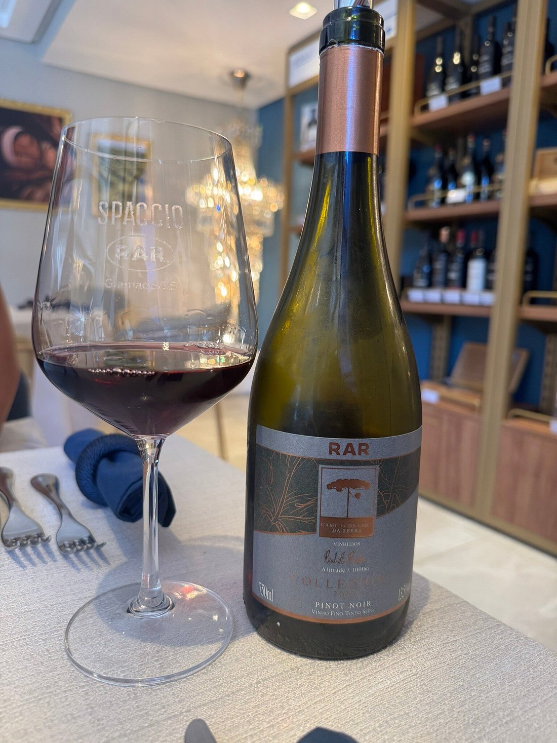 Carta de vinhos exclusiva do Spaccio RAR